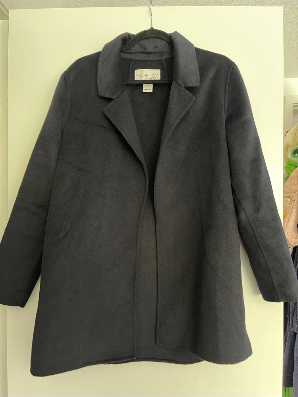 Rachel Zoe Black Wool-Blend Pea Coat